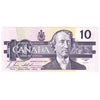 BC-57b 1989 Canada $10 Bonin-Thiessen, BDN, Almost Uncirculated (AU50)