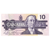 BC-57b 1989 Canada $10 Bonin-Thiessen, BDT, Almost Uncirculated (AU50)