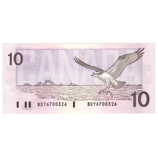 BC-57b 1989 Canada $10 Bonin-Thiessen, BDY, CUNC