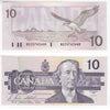 BC-57b 1989 Canada $10 Bonin-Thiessen, BDZ, Almost Uncirculated (AU50)
