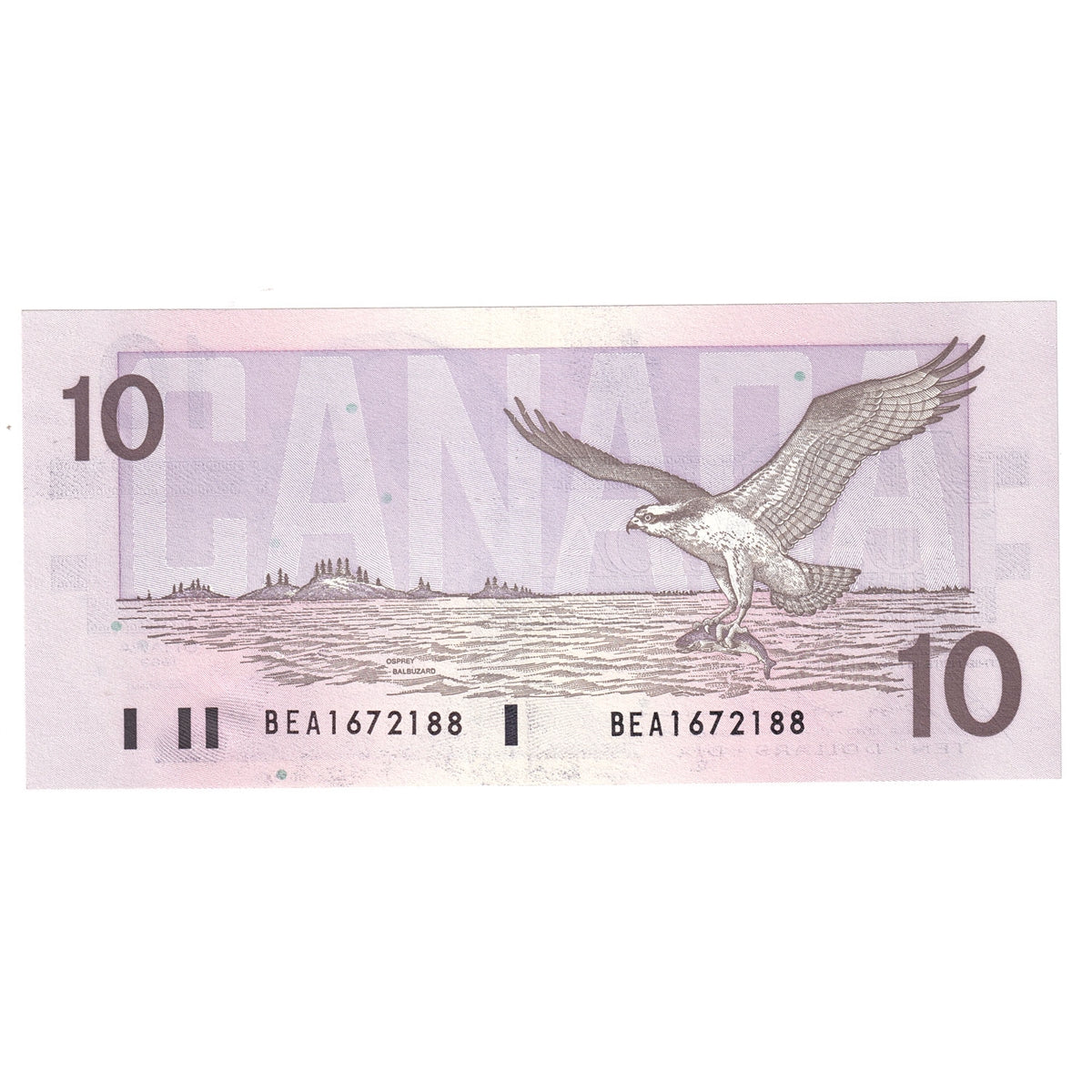 BC-57b 1989 Canada $10 Bonin-Thiessen, BEA, Uncirculated (MS60)