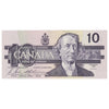 BC-57b 1989 Canada $10 Bonin-Thiessen, BED, AU-UNC (AU55)