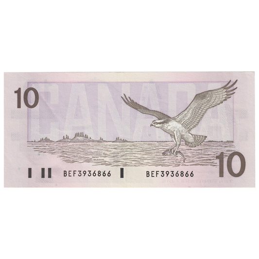 BC-57b 1989 Canada $10 Bonin-Thiessen, BEF, AU
