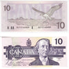 BC-57b 1989 Canada $10 Bonin-Thiessen, BEF, AU-UNC (AU55)