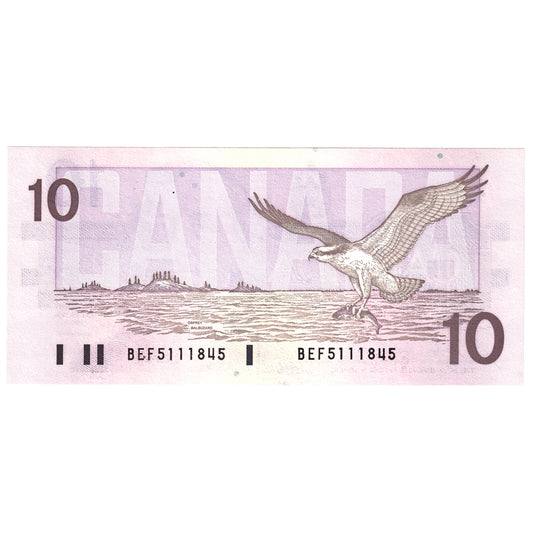 BC-57b 1989 Canada $10 Bonin-Thiessen, BEF, CUNC