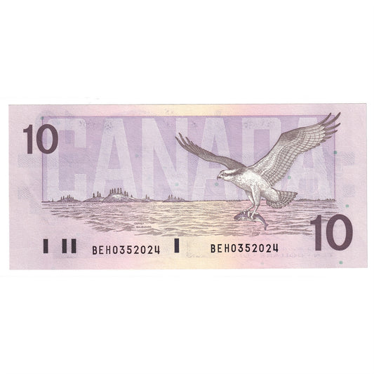 BC-57c 1989 Canada $10 Knight-Thiessen, BEG, CUNC
