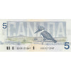 BC-56a 1986 Canada $5 Crow-Bouey, EOG, EF-AU (EF45)