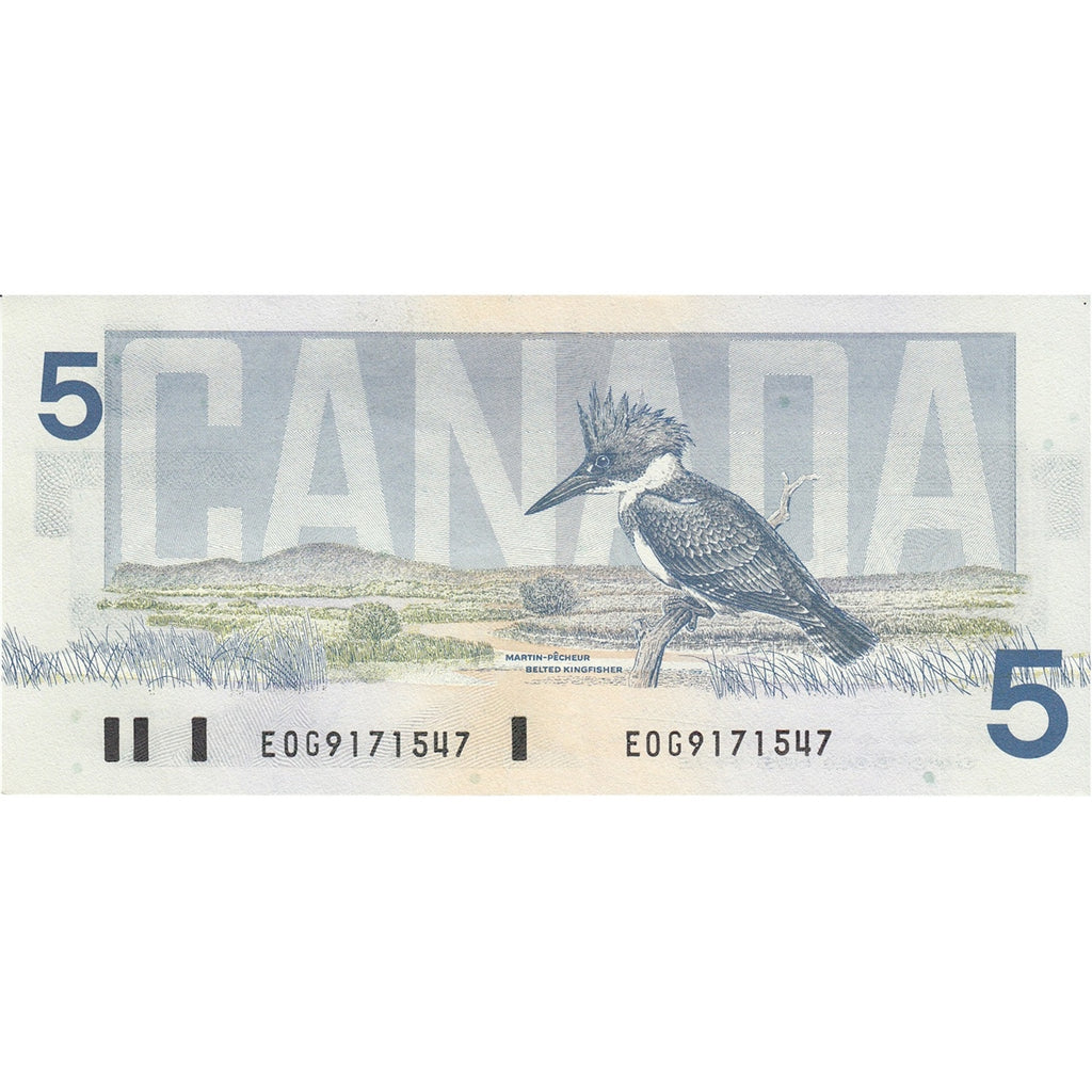BC-56a 1986 Canada $5 Crow-Bouey, EOG, EF-AU (EF45)