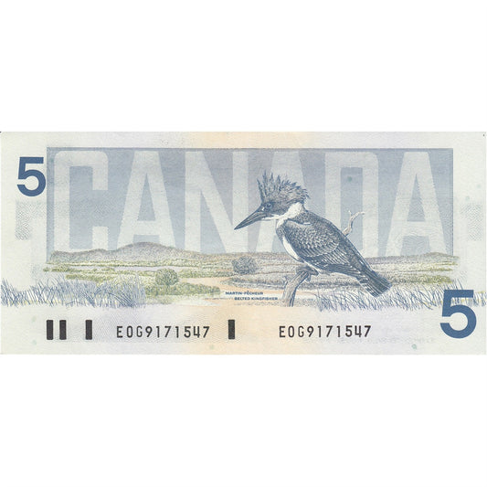 BC-56a 1986 Canada $5 Crow-Bouey, EOG, EF-AU (EF45)