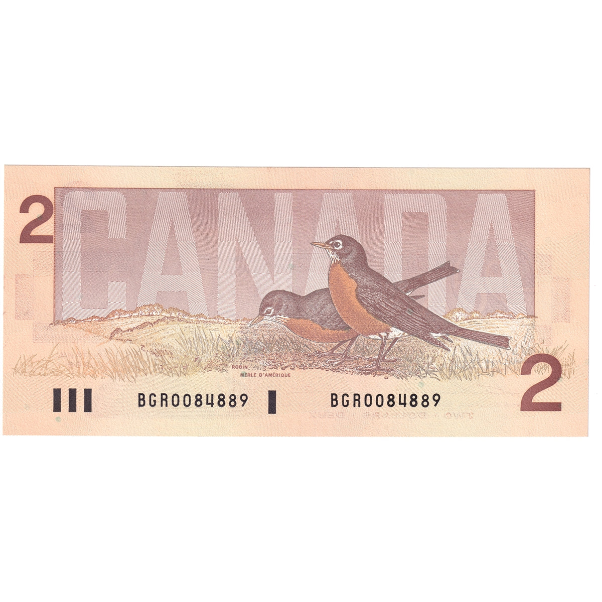 BC-55b 1986 Canada $2 Thiessen-Crow, BGR, Choice Uncirculated (CUNC63)