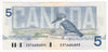 BC-56a-i 1986 Canada $5 Crow-Bouey, EOT, Almost Uncirculated (AU50)