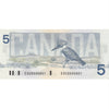 BC-56a-i 1986 Canada $5 Crow-Bouey, EOU, Almost Uncirculated (AU50)