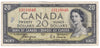 BC-33a 1954 Canada $20 Coyne-Towers, Devil's Face, A/E, CIRC