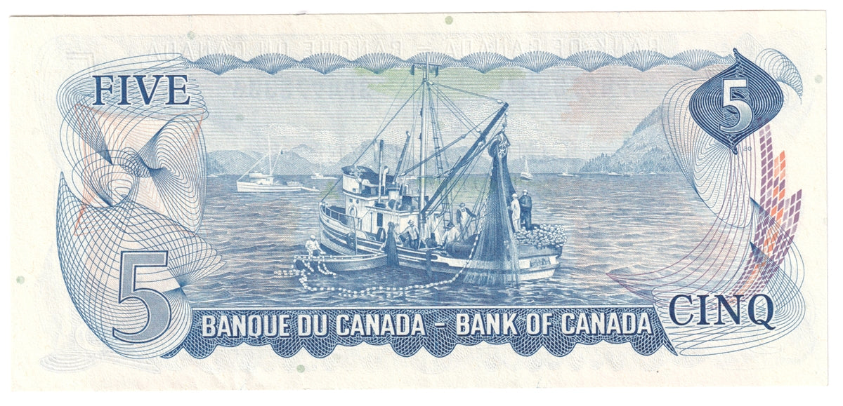 BC-48b 1972 Canada $5 Lawson-Bouey, SP, AU-UNC (AU55)