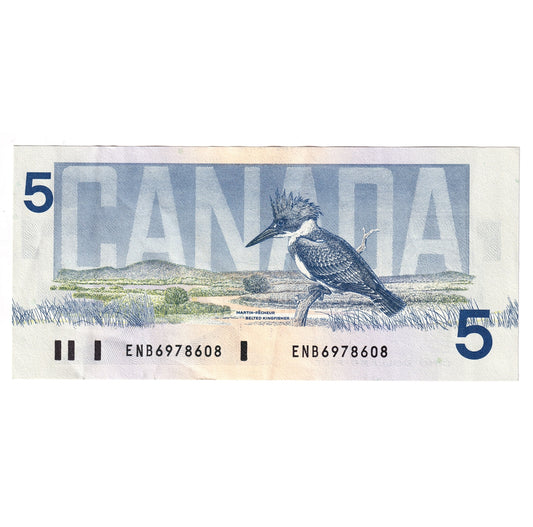 BC-56a 1986 Canada $5 Crow-Bouey, ENB, EF