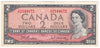 BC-38b 1954 Canada $2 Beattie-Rasminsky, Y/R, EF-AU (EF45)