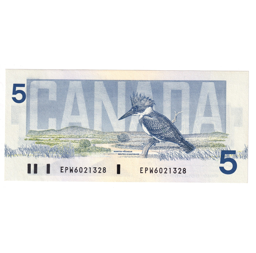 BC-56b 1986 Canada $5 Thiessen-Crow, EPW, Uncirculated (MS60)