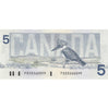 BC-56b 1986 Canada $5 Thiessen-Crow, FOD, AU-UNC (AU55)