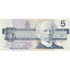 BC-56b 1986 Canada $5 Thiessen-Crow, FOE, AU-UNC