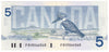 BC-56b 1986 Canada $5 Thiessen-Crow, FOH, AU-UNC (AU55)