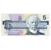 BC-56b 1986 Canada $5 Thiessen-Crow, FON, AU
