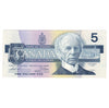 BC-56b 1986 Canada $5 Thiessen-Crow, FOU, AU-UNC (AU55)