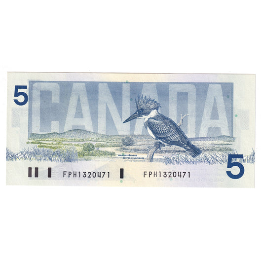 BC-56b 1986 Canada $5 Thiessen-Crow, FPH, CUNC
