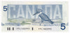 BC-56b 1986 Canada $5 Thiessen-Crow, FPS, Almost Uncirculated (AU50)