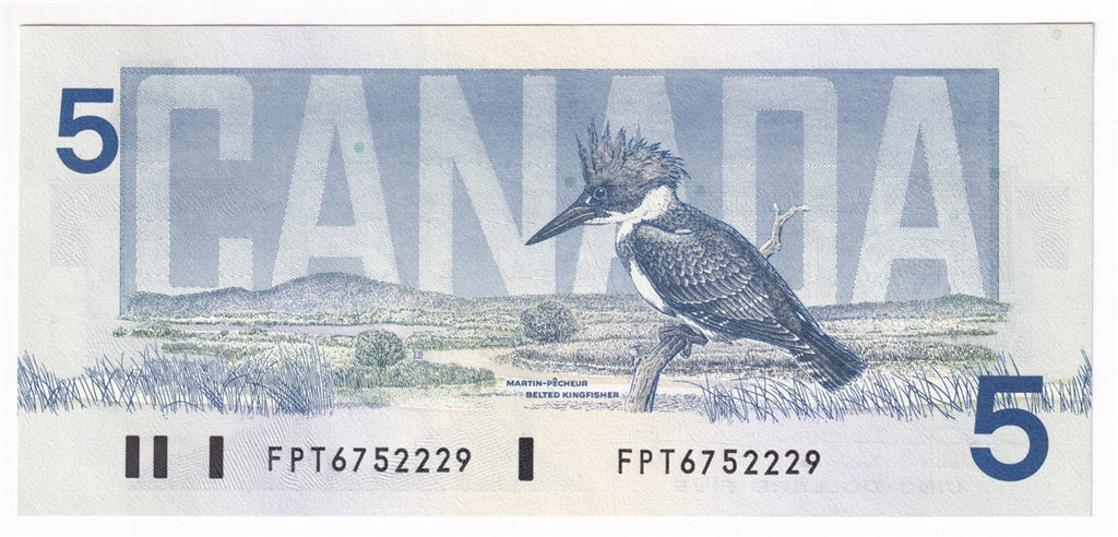 BC-56b 1986 Canada $5 Thiessen-Crow, FPT, AU