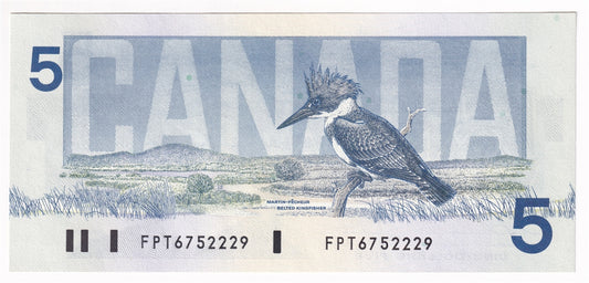 BC-56b 1986 Canada $5 Thiessen-Crow, FPT, AU