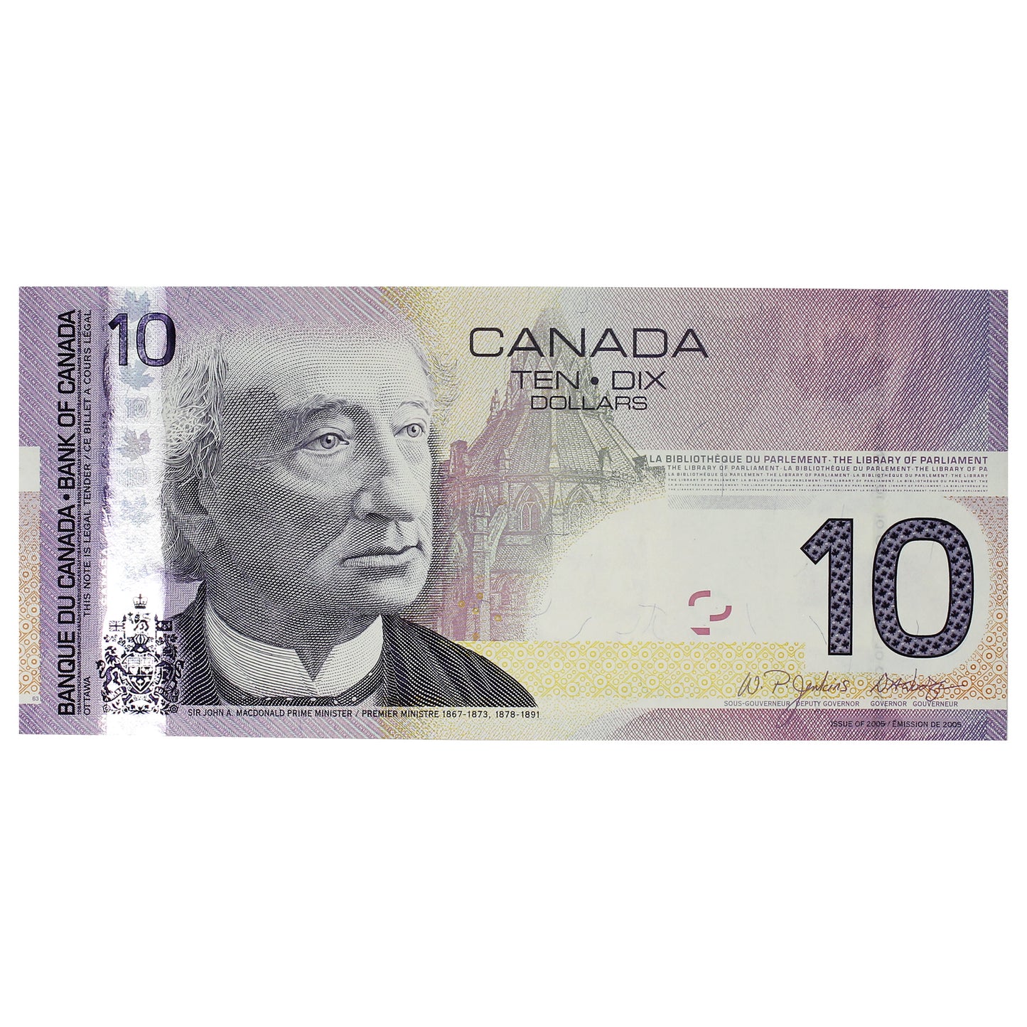 BC-68a 2005 Canada $10 Jenkins-Dodge, BEZ, Choice Uncirculated (CUNC63)