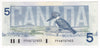 BC-56b 1986 Canada $5 Thiessen-Crow, FPA, Almost Uncirculated (AU50)