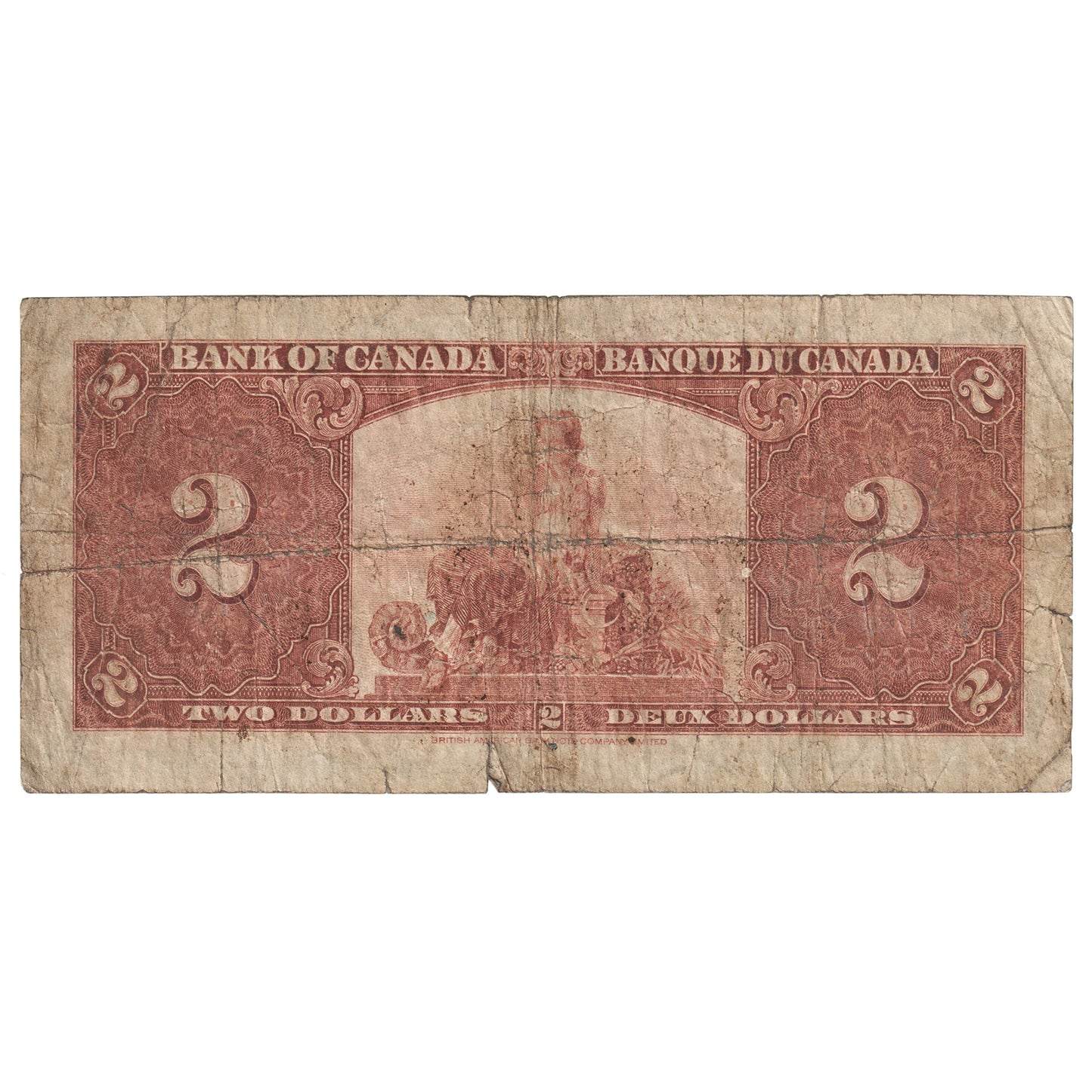 BC-22b 1937 Canada $2 Gordon-Towers, H/B, Circulated