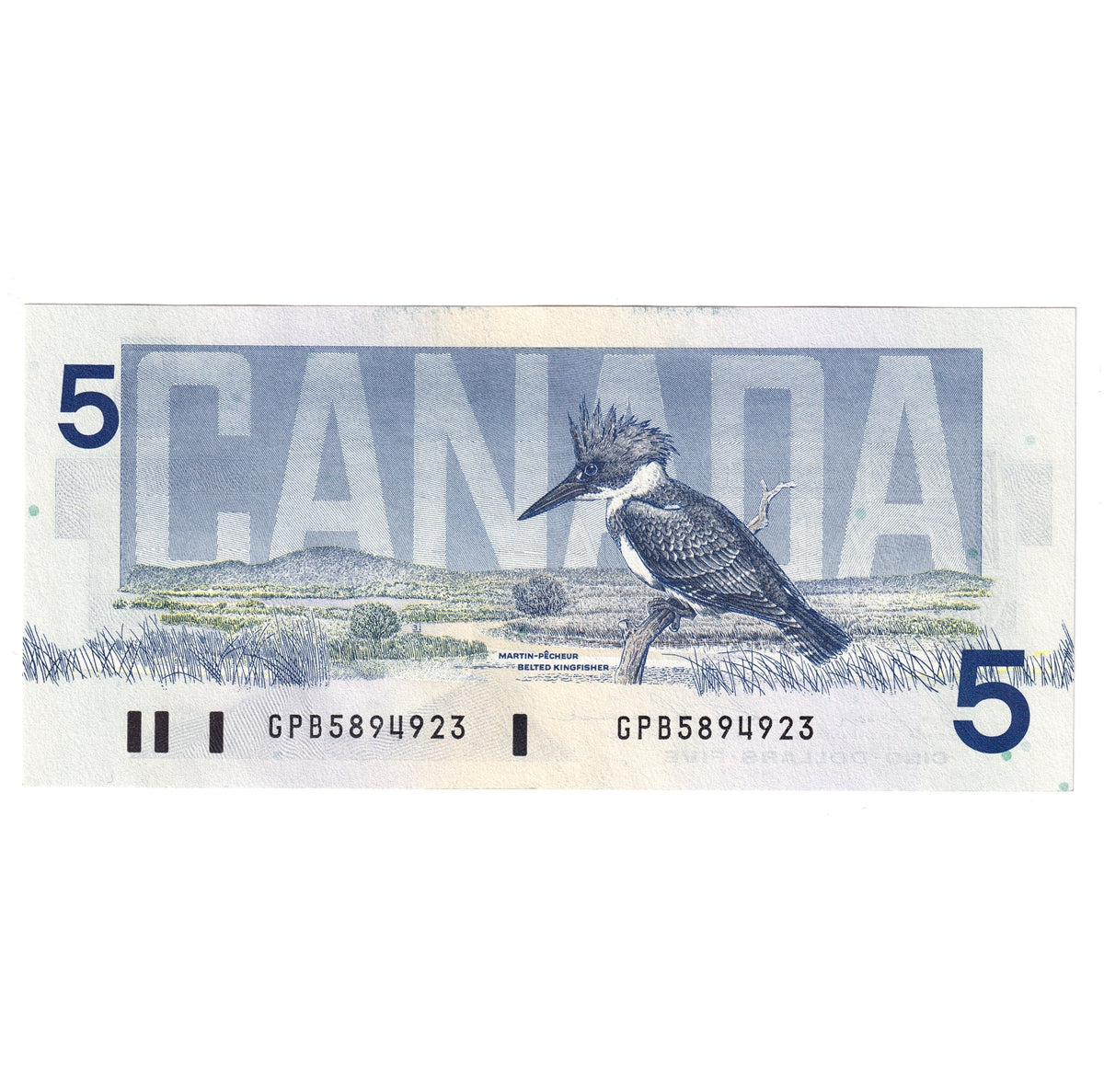 BC-56c 1986 Canada $5 Bonin-Thiessen, GPB, AU-UNC (AU55)