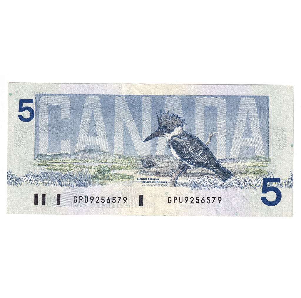 BC-56c 1986 Canada $5 Bonin-Thiessen, GPU, AU-UNC (AU55)