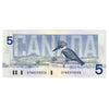 BC-56e 1986 Canada $5 Knight-Dodge, GPW, EF-AU