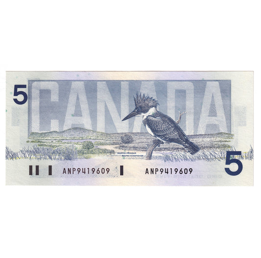 BC-56e-i 1986 Canada $5 Knight-Dodge, ANP, AU-UNC