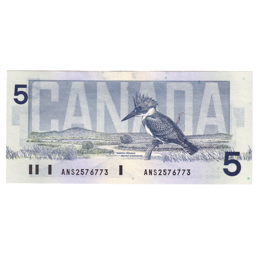 BC-56e-i 1986 Canada $5 Knight-Dodge, ANS, AU-UNC