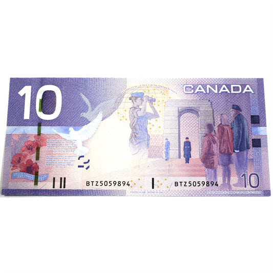 BC-68b 2008 Canada $10 Jenkins-Carney, BTZ, CUNC