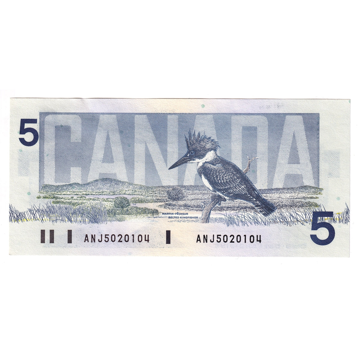 BC-56d 1986 Canada $5 Knight-Thiessen, ANJ, AU-UNC