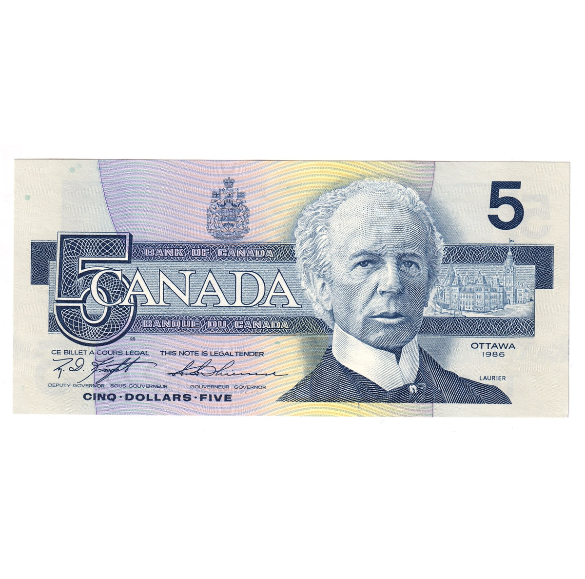 BC-56d 1986 Canada $5 Knight-Thiessen, ANK, UNC