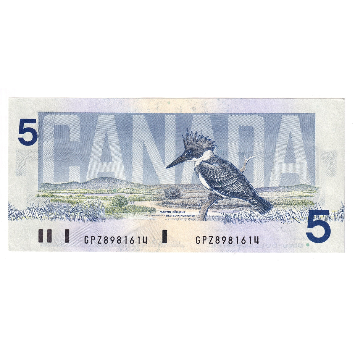 BC-56e 1986 Canada $5 Knight-Dodge, GPZ, AU-UNC