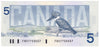 BC-56bA 1986 Canada $5 Thiessen-Crow, FNX Above 7.08M, Choice Uncirculated (CUNC63)