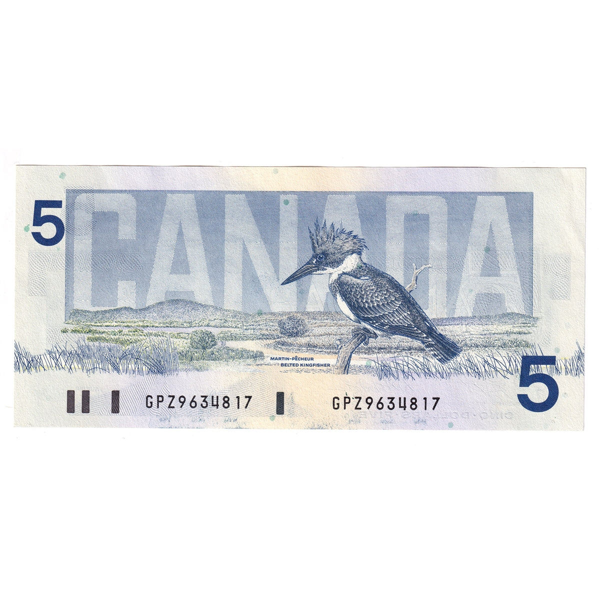 BC-56eA 1986 Canada $5 Knight-Dodge, GPZ (9.00M-9.80M), AU-UNC (AU55)