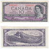 BC-32a 1954 Canada $10 Coyne-Towers, Devil's Face A/D, VF-EF (VF30)