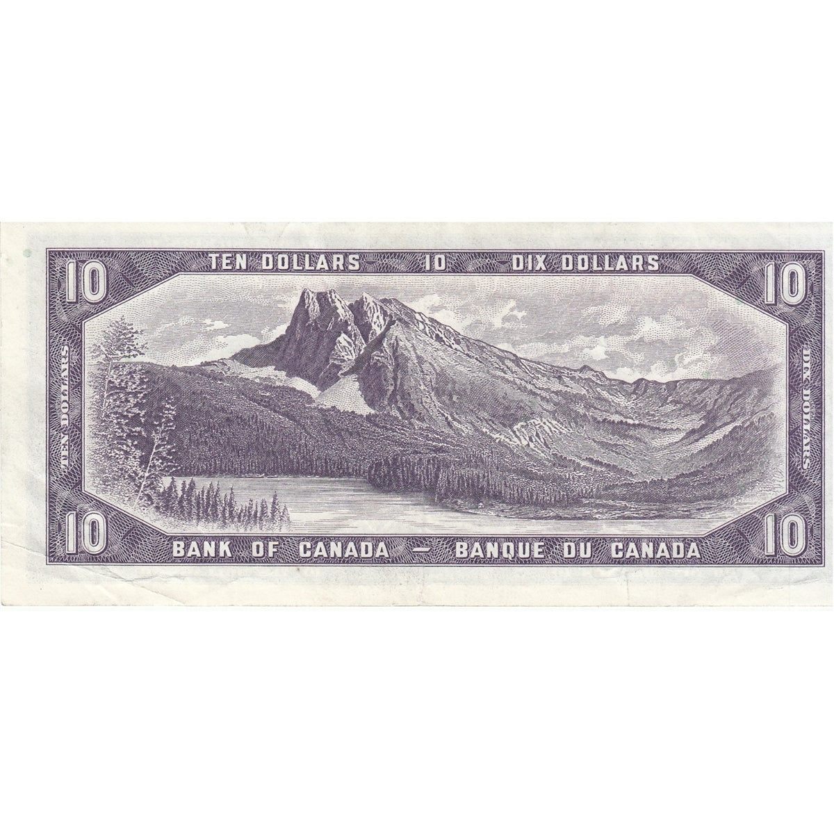 BC-40b 1954 Canada $10 Beattie-Rasminsky, M/T, Very Fine (VF20)