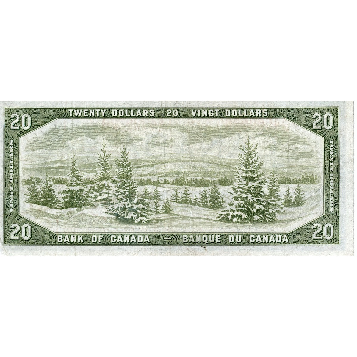 BC-33a 1954 Canada $20 Coyne-Towers, Devil's Face, A/E, F-VF (F15)