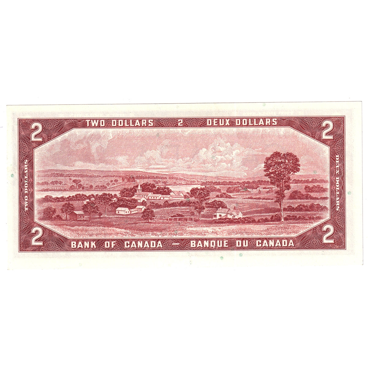 BC-38b 1954 Canada $2 Beattie-Rasminsky, Y/R, AU-UNC (AU55)