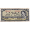 BC-33a 1954 Canada $20 Coyne-Towers, Devil's Face, B/E, F-VF (F15)