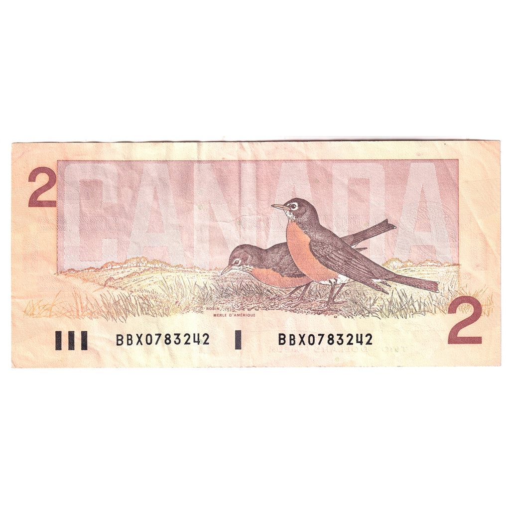 BC-55bA 1986 Canada $2 Thiessen-Crow, Large BBX, Circ